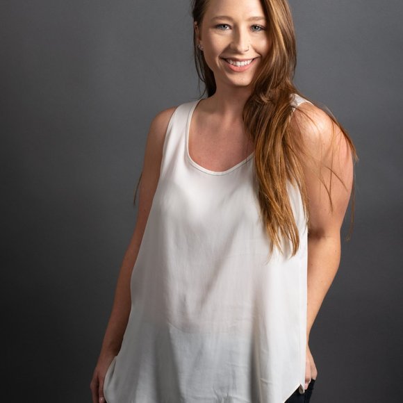 White Chiffon Tank by Ann Taylor - Picture 2 of 10